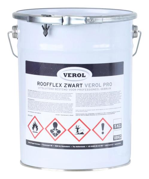 Verol Verol roofflex dakcoatings 5 kg, zwart, Doe-het-zelf en Verbouw, Dakpannen en Dakbedekking, Nieuw, Verzenden