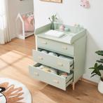Luiercommode Sarievn met verschoonunit 100x80x53 cm mintgroe, Huis en Inrichting, Kasten | Dressoirs, Verzenden, Nieuw