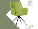 Leren eetkamerstoel Wave - Toledo Lime (felgroen) -, Huis en Inrichting, Stoelen, Overige kleuren, Bohemian, Eigentijds, Industrieel, Modern, Scandinavisch