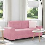 vidaXL loveseat bank roze 140 cm fluweel, Verzenden, Nieuw, Stof