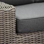 Queen hoek loungeset 4 delig grijs wicker, Ophalen of Verzenden, Nieuw, Wicker