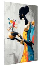 John Joseb Art - Glasschilderij vrouw geeft bloemen abstract, Huis en Inrichting, Woonaccessoires | Schilderijen, Tekeningen en Foto's