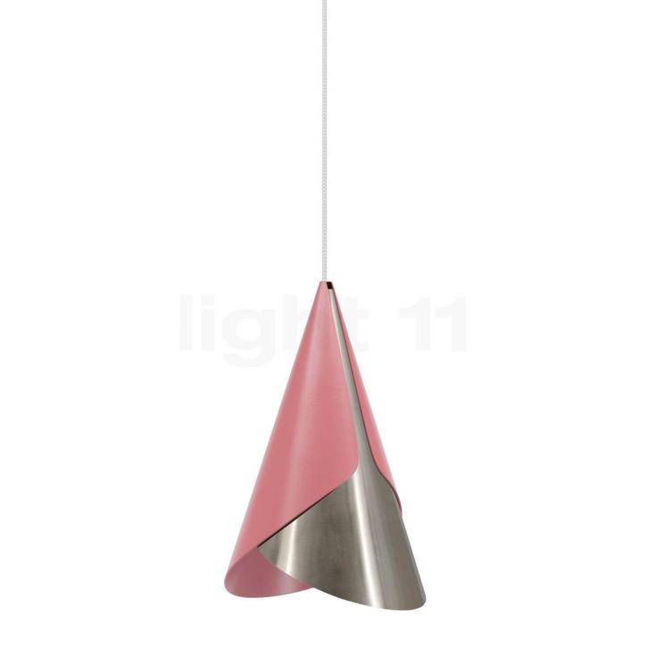 Umage Cornet Hanglamp, roze/staal - plafondkapje conisch - k, Huis en Inrichting, Lampen | Hanglampen, Nieuw, Verzenden