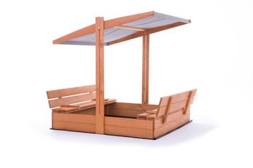 Zandbak Hout 140x140 Grijs met Dak - Tweedekansje - 46% K... beschikbaar voor biedingen