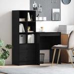 vidaXL Bureau met opbergruimte 2 pcs Zwart eiken 60 x 50 x, Huis en Inrichting, Kasten | Buffetkasten, Verzenden, Nieuw, 50 tot 100 cm