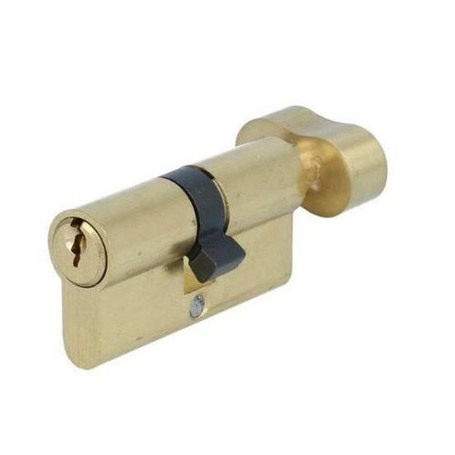 Profielcilinder met knop Standaard 30/30 Messing, Doe-het-zelf en Verbouw, Hang- en Sluitwerk, Nieuw, Ophalen of Verzenden