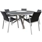 Nancy New Valley dining tuinset 150x74 cm rond 6 delig wit, Tuin en Terras, Tuinsets en Loungesets, Ophalen of Verzenden, Nieuw