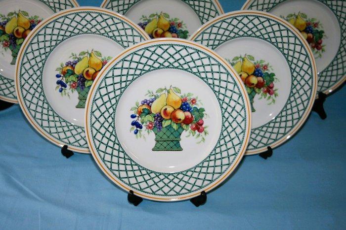 Villeroy & Boch - Basket Design - Ontbijtbord (6) - Vitro, Antiek en Kunst, Antiek | Meubels | Tafels