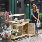 TRUUSK Planttafel Met Gegalvaniseerd Werkblad, Tuintafel Met, Verzenden, Nieuw