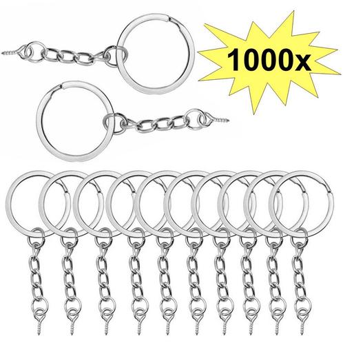 Fako Bijoux® - Sleutelringen Met Schroefje - Sleutelhanger, Hobby en Vrije tijd, Kralen en Sieraden maken, Verzenden