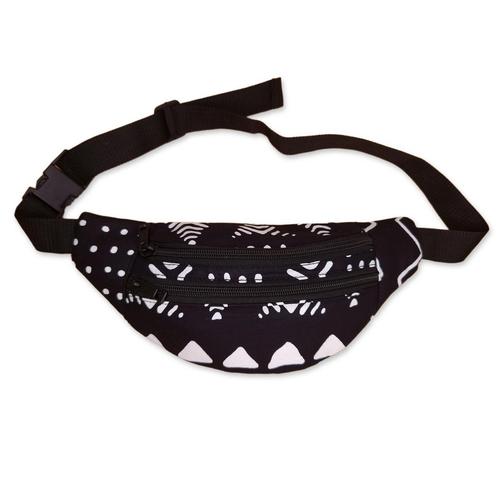 Afrikaanse print heuptasje / Fanny pack - Zwart / witte bogo, Sieraden, Tassen en Uiterlijk, Tassen | Damestassen, Nieuw, Ophalen of Verzenden