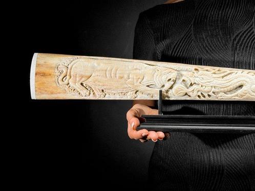 GEEN MINIMUMVERKOOPPRIJS - Gesneden grote gepatineerde, Antiek en Kunst, Kunst | Designobjecten