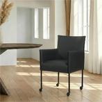 Leren eetkamerstoel More - Toledo Pacific (donkerblauw) -, Huis en Inrichting, Ophalen of Verzenden, Nieuw, Leer, Bohemian, Industrieel, Modern, Scandinavisch