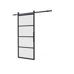 Intersteel DIY schuifdeur Cubo incl. mat glas 2150mm + zwart, Verzenden, Nieuw