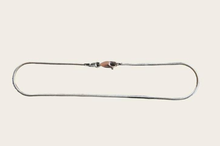 Zilveren enkelketting slang, Sieraden, Tassen en Uiterlijk, Kettingen, Nieuw, Verzenden