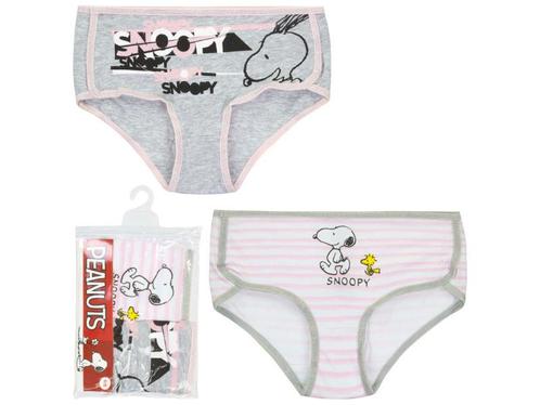 2 Pack Meisjes slips - Snoopy - Grijs-Roze, Kinderen en Baby's, Kinderkleding | Schoenen en Sokken, Verzenden