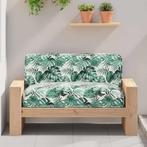 vidaXL Palletkussen voor zitting Bloemen Bladpatroon 120 x, Huis en Inrichting, Woonaccessoires | Kussens, Verzenden, Nieuw, Groen