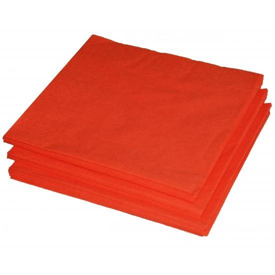 Oranje lunch servetten 25x stuks - Servetten, Hobby en Vrije tijd, Feestartikelen, Verzenden