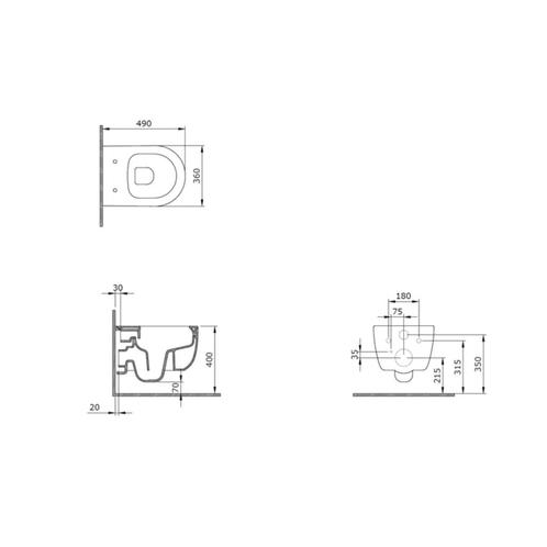 Wandcloset Pack Plieger Kansas Diepspoel Rimless Compact met, Doe-het-zelf en Verbouw, Sanitair, Ophalen of Verzenden
