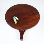 Ronde Biedermeier salontafeltje in mahonie ca 1830 No301815, Antiek en Kunst, Ophalen of Verzenden