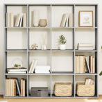 vidaXL Boekenkast 137,5x29x137,5 cm bewerkt hout grijs, Minder dan 50 cm, Verzenden, 75 cm of meer, 100 tot 150 cm