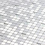 Mozaïektegel Aluminium Strip Tiny Diamond Mat 30x30 cm, Nieuw, Overige materialen, Overige typen, 20 tot 40 cm