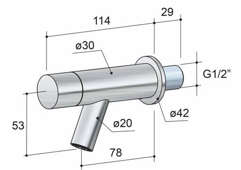 Dude Fonteinkraan Wandmodel Ew001, Doe-het-zelf en Verbouw, Sanitair, Ophalen of Verzenden