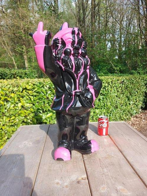Beeld, large black garden gnome 65 cm high - 65 cm -, Antiek en Kunst, Curiosa en Brocante