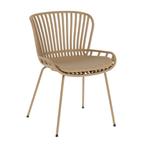 *WOONWINKEL* Kave Home Suprika Kunststof Eetkamerstoel Beige, Huis en Inrichting, Stoelen, Verzenden, Nieuw, Kunststof