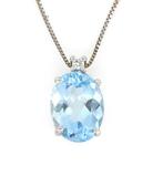 Zonder minimumprijs - Ketting met hanger - 18 karaat Witgoud, Sieraden, Tassen en Uiterlijk, Antieke sieraden