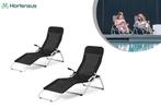 2dekans | Hortensus Ligbedden - Set van 2 - Max. 110kg - 140, Tuin en Terras, Tuinsets en Loungesets, Ophalen of Verzenden, Gebruikt
