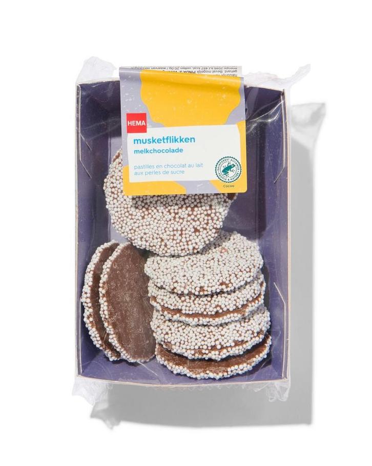 HEMA Musketflikken melkchocolade 150gram 2e halve prijs, Diversen, Sinterklaas, Nieuw, Verzenden