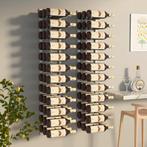 vidaXL Wijnrekken 2 st voor 36 flessen wandmontage ijzer wit, Huis en Inrichting, Woonaccessoires | Wijnrekken, Verzenden, Nieuw