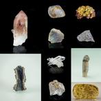 10 minerale exemplaren - kwarts, smithsoniet kopal,, Verzamelen, Mineralen en Fossielen