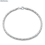 Zilveren schakel armband 19 cm 2.7 mm breed, Verzenden, Nieuw, Zilver