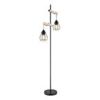 Vloerlamp MINA Industrieel 150.0cm Matt zwart E27 - 2-Lichts, Ophalen of Verzenden, Nieuw, Metaal