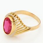 Ring - 18 karaat Geel goud Robijn, Nieuw