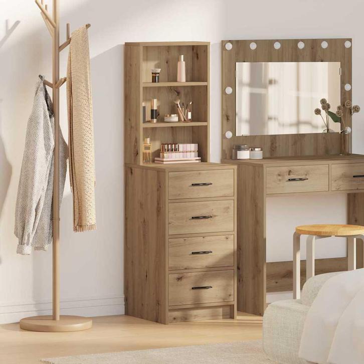 vidaXL Highboard artisanaal eikenkleurig 40 x 41 x 135 cm, Huis en Inrichting, Kasten | Buffetkasten, Nieuw, Minder dan 50 cm