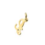 Gouden hanger van de letter L met diamant | 0,01 ct. (585), Ophalen of Verzenden, Gebruikt, Goud, Overige merken