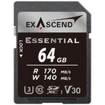 Exascend Essential UHS-I SD Card(V30) 64GB, Audio, Tv en Foto, Fotografie | Geheugenkaarten, Nieuw, Overige merken, Overige typen