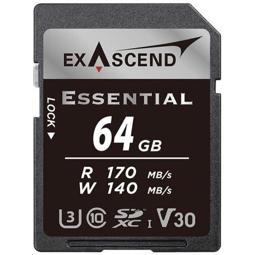 Exascend Essential UHS-I SD Card(V30) 64GB, Audio, Tv en Foto, Fotografie | Geheugenkaarten, Overige typen, Nieuw, Ophalen of Verzenden