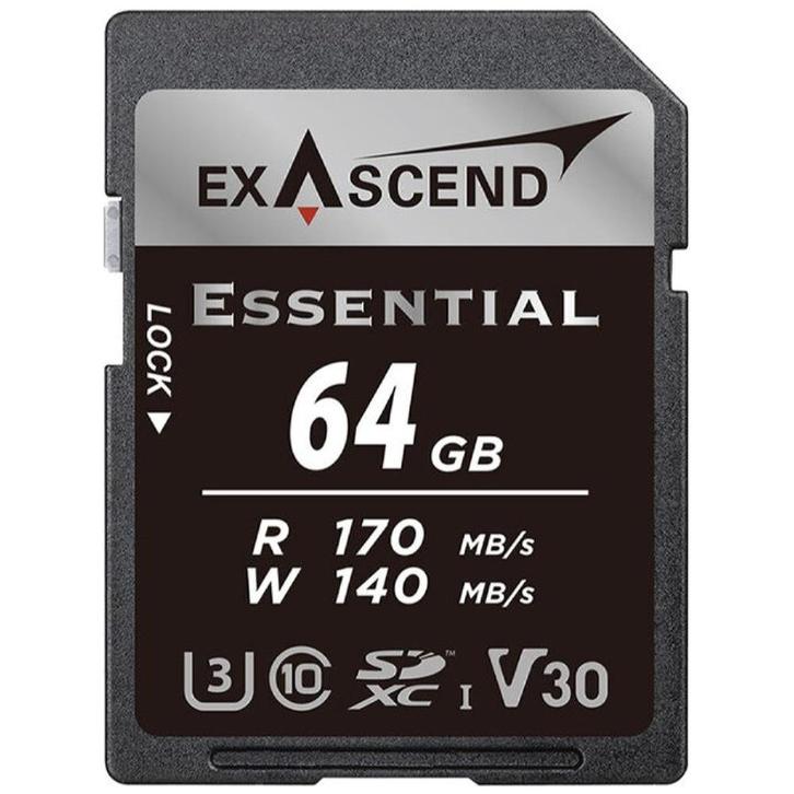 Exascend Essential UHS-I SD Card(V30) 64GB, Audio, Tv en Foto, Fotografie | Geheugenkaarten, Overige typen, Nieuw, Ophalen of Verzenden