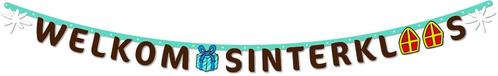 Letterslinger Welkom Sinterklaas Bilbao (1,5m), Hobby en Vrije tijd, Feestartikelen, Nieuw, Ophalen of Verzenden
