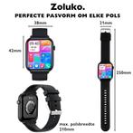 Smartwatch - Met Extra Armbandje, Screenprotector en E-Book, Verzenden, Nieuw, Zwart, Zoluko