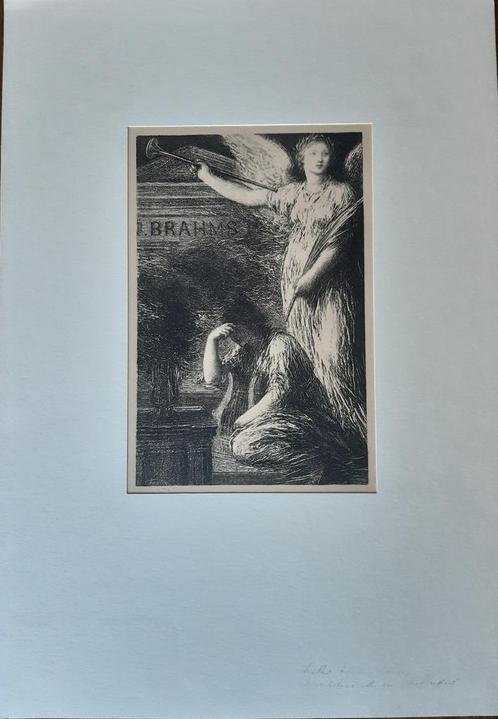 Theodore Fantin-Latour - Hommage a Brahms (1904), Antiek en Kunst, Kunst | Litho's en Zeefdrukken, Ophalen of Verzenden