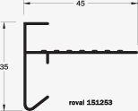 Roval aluminium daktrim  35 x 45 mm, Doe-het-zelf en Verbouw, Dakpannen en Dakbedekking, Ophalen of Verzenden