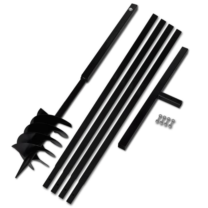 vidaXL Grondboor met handvat 180 mm en verlengstukken 5 m, Tuin en Terras, Hand-tuingereedschap, Nieuw, Verzenden