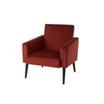 Gades stoel - fauteuil - rood velours - design