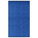 vidaXL Deurmat wasbaar 90x150 cm blauw, Tuin en Terras, Deurmatten, Verzenden, Nieuw