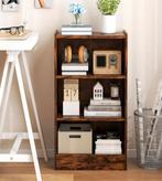 Boekenkast in Vintage Bruin – 3-Laags – Verstelbare Planken, Huis en Inrichting, Kasten | Boekenkasten, Verzenden, Nieuw, 50 tot 100 cm